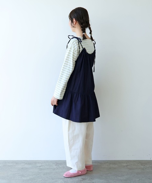 bulle de savon（ビュルデサボン）の「5.5oz denim kincyaku tunic（シャツ/ブラウス・レディース・インディゴブルー・FREE）」の8枚目の写真
