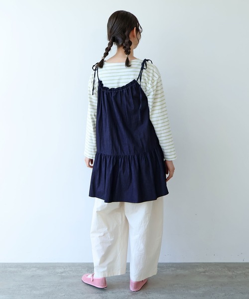 bulle de savon（ビュルデサボン）の「5.5oz denim kincyaku tunic（シャツ/ブラウス・レディース・インディゴブルー・FREE）」の9枚目の写真