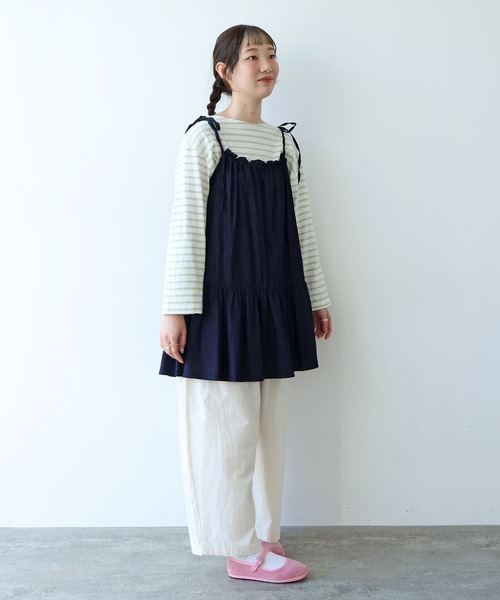 bulle de savon（ビュルデサボン）の「5.5oz denim kincyaku tunic（シャツ/ブラウス・レディース・インディゴブルー・FREE）」の10枚目の写真