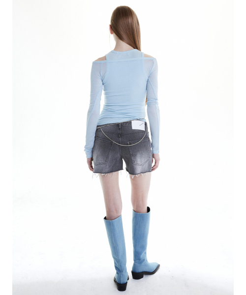 WHOLE PAPER(ホールペーパー)の「デミッジデニムショートパンツ(ブラック)(その他パンツ・レディース・その他・SMALL/MEDIUM)」の2枚目の写真