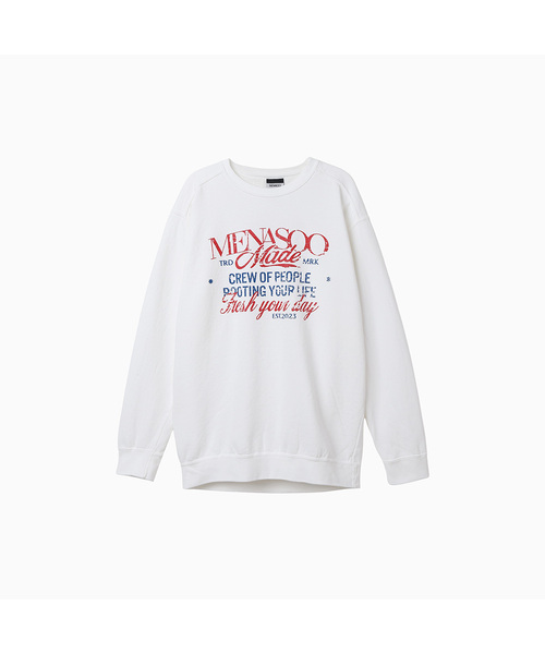 MENASOO(ミナス)の「Menasoo Pigment Oversized Sweatshirt_White(スウェット・レディース・ホワイト・SMALL/MEDIUM)」の1枚目の写真