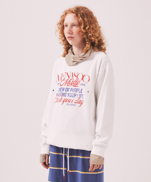 MENASOO(ミナス)の「Menasoo Pigment Oversized Sweatshirt_White(スウェット・レディース・ホワイト・SMALL/MEDIUM)」の2枚目の写真