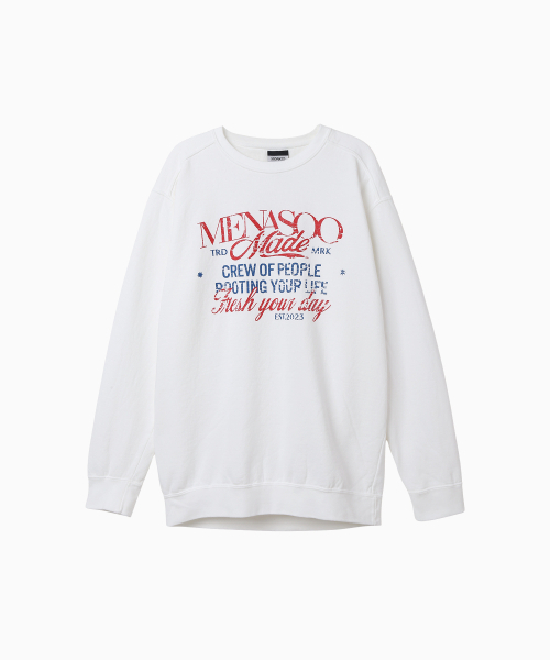 MENASOO(ミナス)の「Menasoo Pigment Oversized Sweatshirt_White(スウェット・レディース・ホワイト・SMALL/MEDIUM)」の7枚目の写真