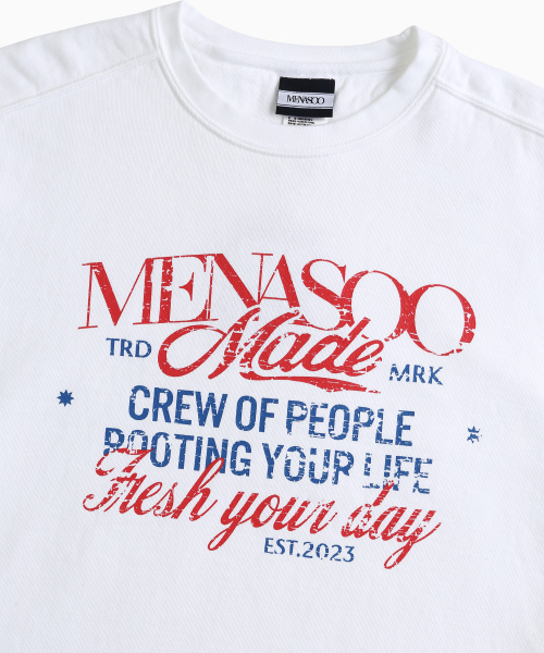 MENASOO(ミナス)の「Menasoo Pigment Oversized Sweatshirt_White(スウェット・レディース・ホワイト・SMALL/MEDIUM)」の9枚目の写真