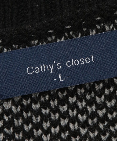 SAKAZEN(サカゼン)の「Cathy's Closet (キャシーズ クロセット) アーガイル Vネック カーディガン 21708005(カーディガン/ボレロ・メンズ・ブラック/グレー/ブルー・L/M)」の13枚目の写真
