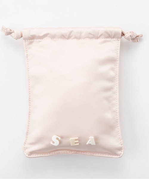 SEA（シー）の「SEAサテン巾着 M（クラッチバッグ・レディース・ピンク/ブラック・ONE SIZE）」の10枚目の写真