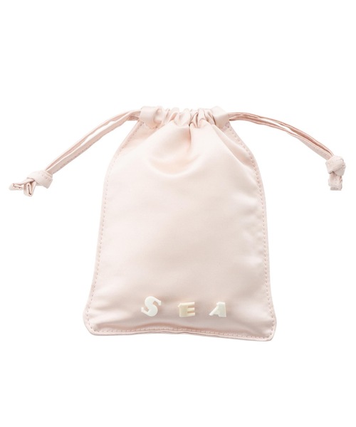 SEA（シー）の「SEAサテン巾着 M（クラッチバッグ・レディース・ピンク/ブラック・ONE SIZE）」の18枚目の写真
