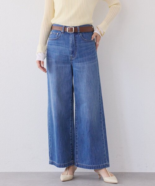 RIVE DROITE(リヴドロワ)の「【RIMH(リムエイチ)】クリーンワイドデニム(デニムパンツ・レディース・サックスブルー/ブルー・36/34/38)」の1枚目の写真