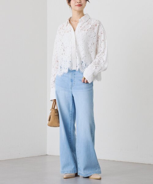 RIVE DROITE(リヴドロワ)の「【RIMH(リムエイチ)】クリーンワイドデニム(デニムパンツ・レディース・サックスブルー/ブルー・36/34/38)」の13枚目の写真