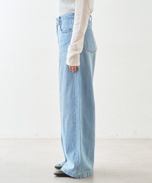 RIVE DROITE(リヴドロワ)の「【RIMH(リムエイチ)】クリーンワイドデニム(デニムパンツ・レディース・サックスブルー/ブルー・36/34/38)」の9枚目の写真