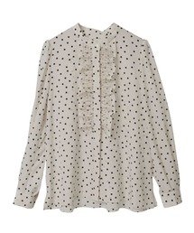Tiara | ドットプリントフリルブラウス(シャツ/ブラウス)