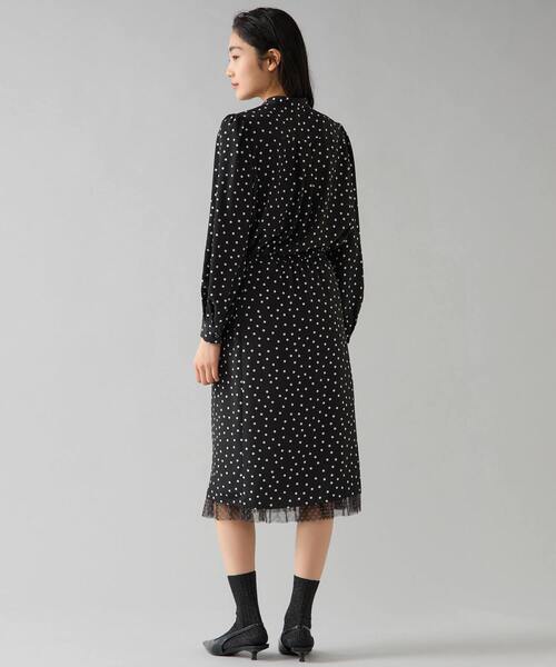 Tiara（ティアラ）の「ドットプリントフリルブラウス（シャツ/ブラウス・レディース・ブラック/ホワイト・FREE）」の7枚目の写真