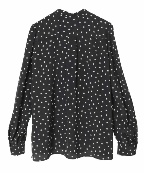 Tiara（ティアラ）の「ドットプリントフリルブラウス（シャツ/ブラウス・レディース・ブラック/ホワイト・FREE）」の12枚目の写真