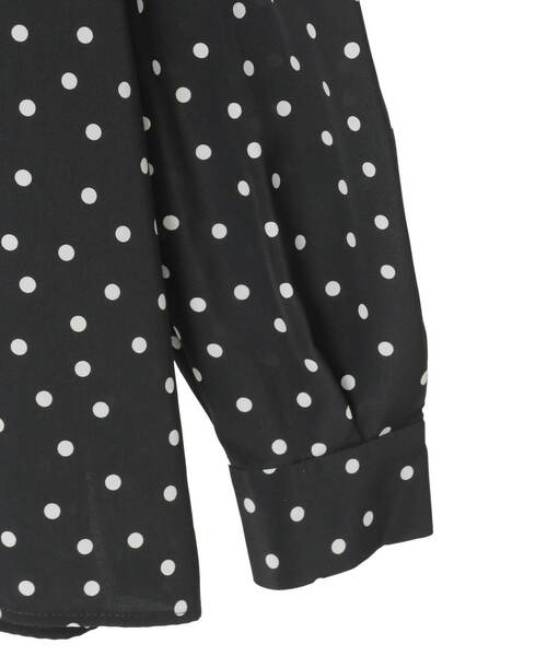 Tiara（ティアラ）の「ドットプリントフリルブラウス（シャツ/ブラウス・レディース・ブラック/ホワイト・FREE）」の14枚目の写真