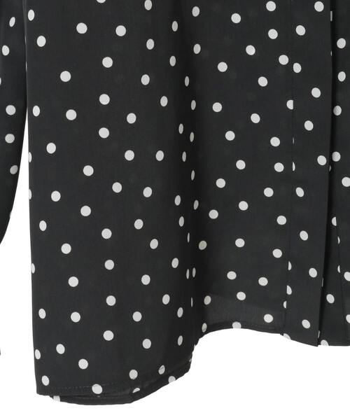Tiara（ティアラ）の「ドットプリントフリルブラウス（シャツ/ブラウス・レディース・ブラック/ホワイト・FREE）」の15枚目の写真