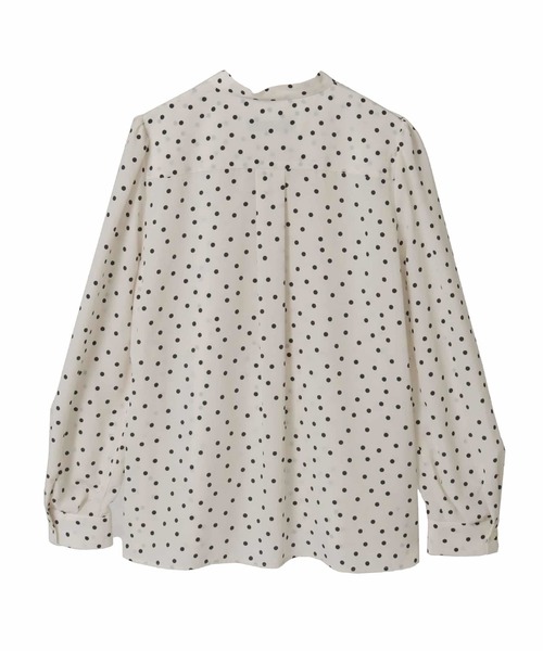 Tiara（ティアラ）の「ドットプリントフリルブラウス（シャツ/ブラウス・レディース・ブラック/ホワイト・FREE）」の17枚目の写真