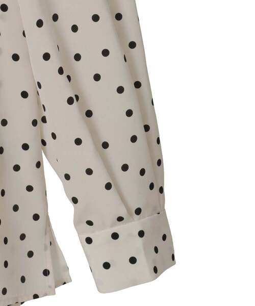 Tiara（ティアラ）の「ドットプリントフリルブラウス（シャツ/ブラウス・レディース・ブラック/ホワイト・FREE）」の19枚目の写真