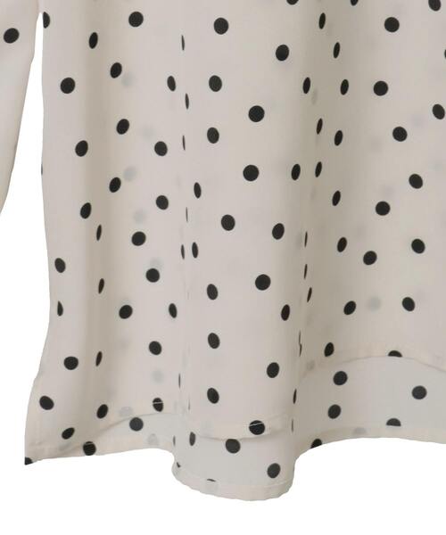 Tiara（ティアラ）の「ドットプリントフリルブラウス（シャツ/ブラウス・レディース・ブラック/ホワイト・FREE）」の20枚目の写真