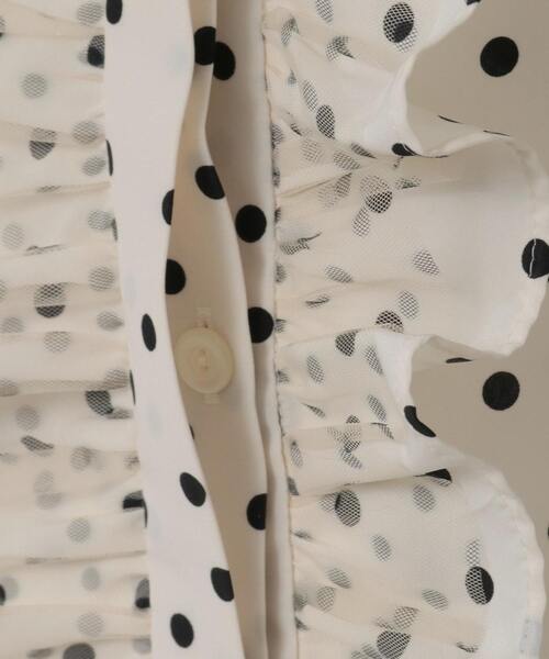 Tiara（ティアラ）の「ドットプリントフリルブラウス（シャツ/ブラウス・レディース・ブラック/ホワイト・FREE）」の21枚目の写真
