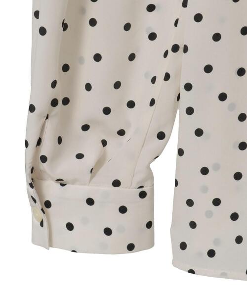Tiara（ティアラ）の「ドットプリントフリルブラウス（シャツ/ブラウス・レディース・ブラック/ホワイト・FREE）」の22枚目の写真
