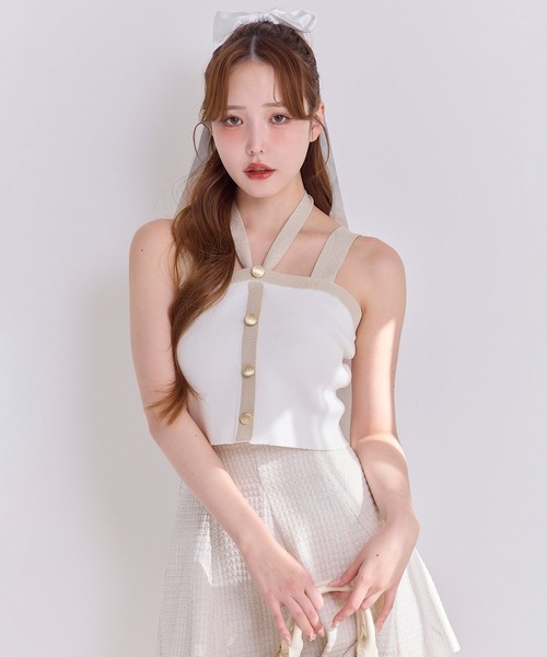 セール】【ZOZO限定】配色ニットビスチェ/セットで着られる