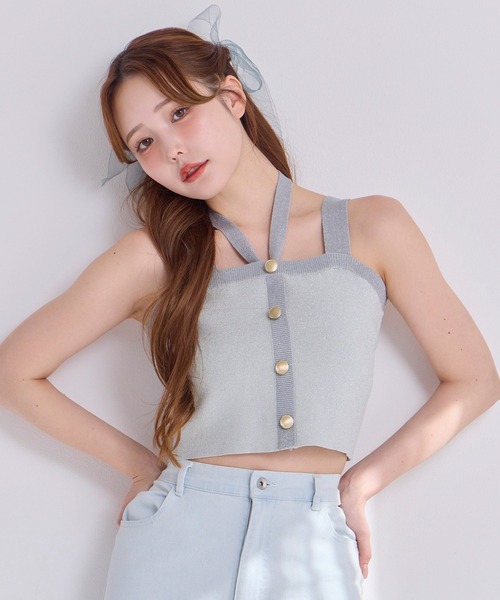 セール】【ZOZO限定】配色ニットビスチェ/セットで着られる