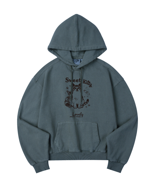 WILDROCK(ワイルドロック)の「ホリシーシュ ラブリーキャット ピグメントオーバーサイズフードパーカー_5 COL(パーカー・レディース・ライトグレー/ピンク/ブルー/ダークカーキ/チャコール・SMALL/MEDIUM/LARGE/X-SMALL)」の8枚目の写真