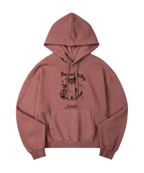 WILDROCK(ワイルドロック)の「ホリシーシュ ラブリーキャット ピグメントオーバーサイズフードパーカー_5 COL(パーカー・レディース・ライトグレー/ピンク/ブルー/ダークカーキ/チャコール・SMALL/MEDIUM/LARGE/X-SMALL)」の10枚目の写真