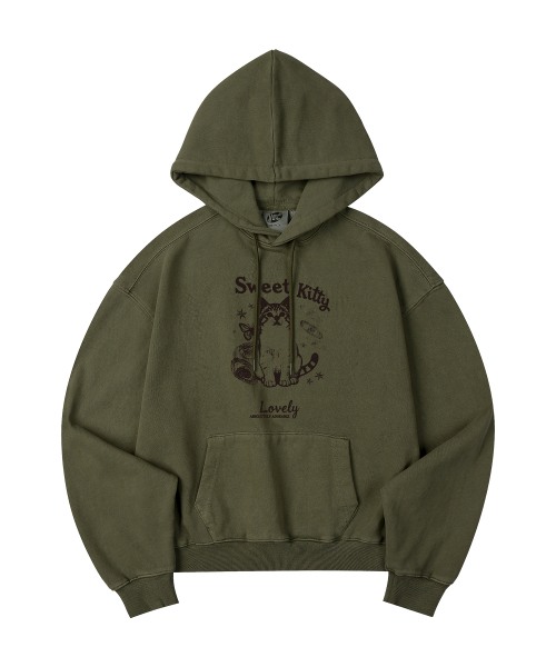 WILDROCK(ワイルドロック)の「ホリシーシュ ラブリーキャット ピグメントオーバーサイズフードパーカー_5 COL(パーカー・レディース・ライトグレー/ピンク/ブルー/ダークカーキ/チャコール・SMALL/MEDIUM/LARGE/X-SMALL)」の11枚目の写真
