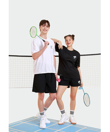 MESTARI（メスタリ）の「Mascot Shuttlecock Overfit Functional T-Shirt CT5002 White（Tシャツ/カットソー）」