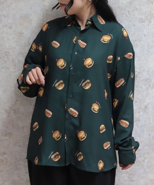 AXES-X(アクシーズエックス)の「アメリカンダイナーシャツ(シャツ/ブラウス・メンズ・グリーン/キナリ・LARGE/MEDIUM)」の2枚目の写真
