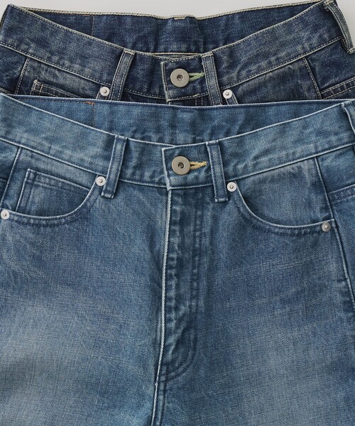 PUBLIC TOKYO(パブリックトウキョウ)の「ラインストレートデニム(デニムパンツ・レディース・ブルー/グリーン・2/1)」の6枚目の写真