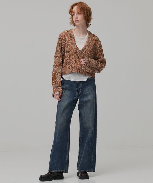 PUBLIC TOKYO(パブリックトウキョウ)の「ラインストレートデニム(デニムパンツ・レディース・ブルー/グリーン・2/1)」の11枚目の写真