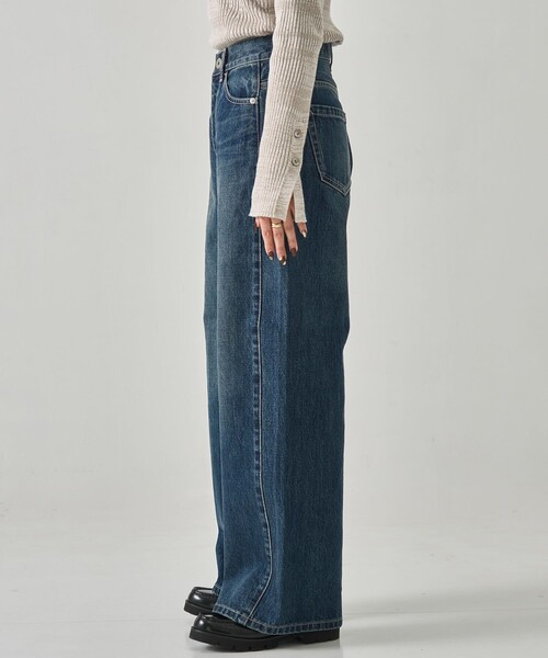 PUBLIC TOKYO(パブリックトウキョウ)の「ラインストレートデニム(デニムパンツ・レディース・ブルー/グリーン・2/1)」の17枚目の写真