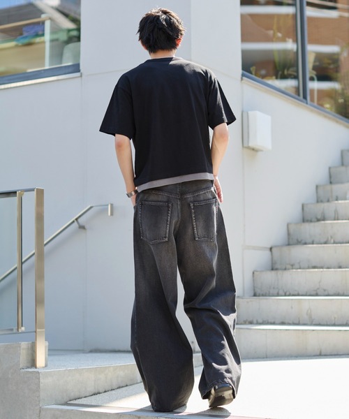 WEGO(ウィゴー)の「WEGO/【26年春夏新作】エクストラバギーデニムパンツ(デニムパンツ・メンズ・ブラック系2/コバルトブルー/インディゴブルー/ブラック系3/その他1・SMALL/MEDIUM/LARGE)」の12枚目の写真