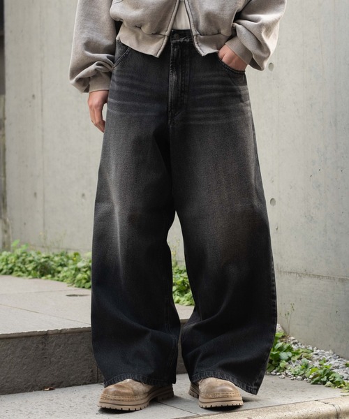 WEGO（ウィゴー）の「WEGO/【26年春夏新作】エクストラバギーデニムパンツ（デニムパンツ・メンズ・ブラック系2/コバルトブルー/インディゴブルー/ブラック系3・SMALL/MEDIUM/LARGE）」の3枚目の写真