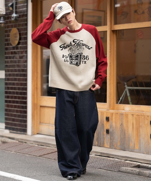 WEGO（ウィゴー）の「WEGO/【26年春夏新作】エクストラバギーデニムパンツ（デニムパンツ・メンズ・ブラック系2/コバルトブルー/インディゴブルー/ブラック系3・SMALL/MEDIUM/LARGE）」の7枚目の写真