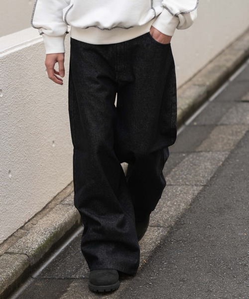 WEGO（ウィゴー）の「WEGO/【26年春夏新作】エクストラバギーデニムパンツ（デニムパンツ・メンズ・ブラック系2/コバルトブルー/インディゴブルー/ブラック系3・SMALL/MEDIUM/LARGE）」の12枚目の写真