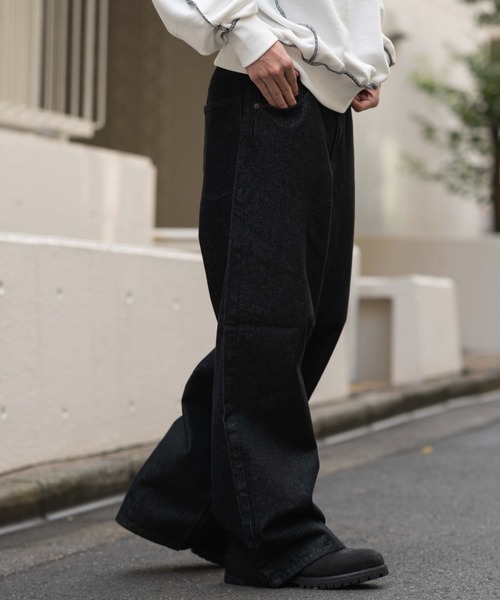 WEGO（ウィゴー）の「WEGO/【26年春夏新作】エクストラバギーデニムパンツ（デニムパンツ・メンズ・ブラック系2/コバルトブルー/インディゴブルー/ブラック系3・SMALL/MEDIUM/LARGE）」の14枚目の写真