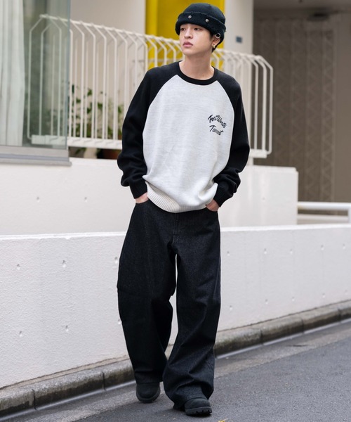 WEGO（ウィゴー）の「WEGO/【26年春夏新作】エクストラバギーデニムパンツ（デニムパンツ・メンズ・ブラック系2/コバルトブルー/インディゴブルー/ブラック系3・SMALL/MEDIUM/LARGE）」の20枚目の写真