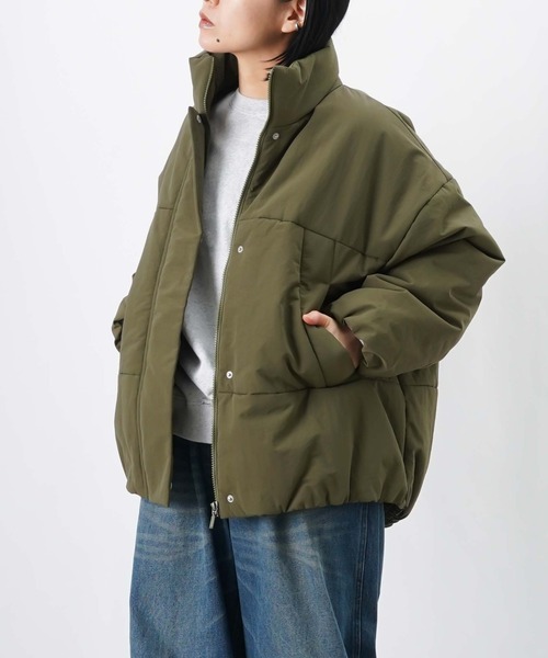 LUCA/LADY LUCK LUCA(ルカ/レディラックルカ)の「LC/LLL ナイロンワッシャーボリューム中綿ブルゾン(ブルゾン・レディース・ブラック/カーキ/ライトグレー・FREE)」の1枚目の写真