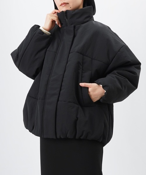 LUCA/LADY LUCK LUCA(ルカ/レディラックルカ)の「LC/LLL ナイロンワッシャーボリューム中綿ブルゾン(ブルゾン・レディース・ブラック/カーキ/ライトグレー・FREE)」の2枚目の写真