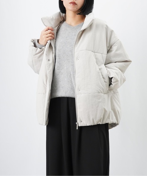 LUCA/LADY LUCK LUCA(ルカ/レディラックルカ)の「LC/LLL ナイロンワッシャーボリューム中綿ブルゾン(ブルゾン・レディース・ブラック/カーキ/ライトグレー・FREE)」の9枚目の写真