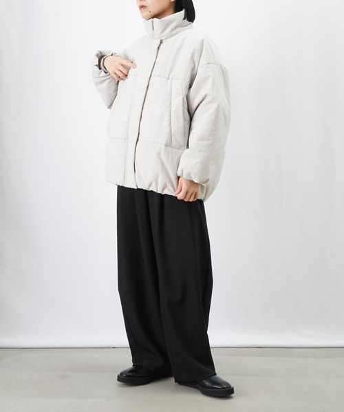 LUCA/LADY LUCK LUCA(ルカ/レディラックルカ)の「LC/LLL ナイロンワッシャーボリューム中綿ブルゾン(ブルゾン・レディース・ブラック/カーキ/ライトグレー・FREE)」の7枚目の写真