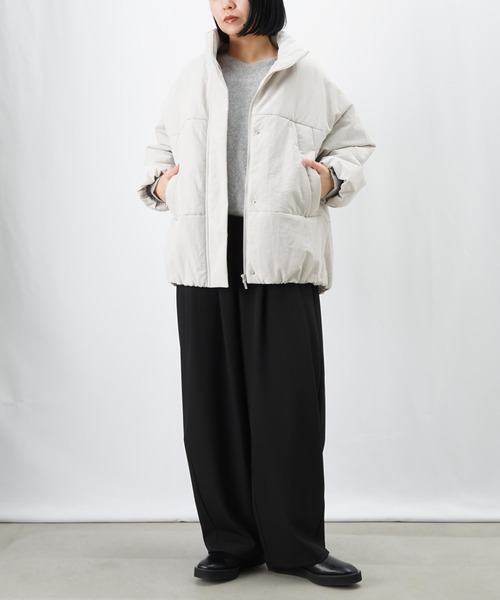 LUCA/LADY LUCK LUCA(ルカ/レディラックルカ)の「LC/LLL ナイロンワッシャーボリューム中綿ブルゾン(ブルゾン・レディース・ブラック/カーキ/ライトグレー・FREE)」の8枚目の写真