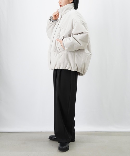 LUCA/LADY LUCK LUCA(ルカ/レディラックルカ)の「LC/LLL ナイロンワッシャーボリューム中綿ブルゾン(ブルゾン・レディース・ブラック/カーキ/ライトグレー・FREE)」の6枚目の写真