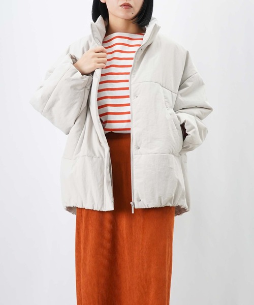 LUCA/LADY LUCK LUCA(ルカ/レディラックルカ)の「LC/LLL ナイロンワッシャーボリューム中綿ブルゾン(ブルゾン・レディース・ブラック/カーキ/ライトグレー・FREE)」の12枚目の写真