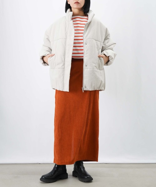 LUCA/LADY LUCK LUCA(ルカ/レディラックルカ)の「LC/LLL ナイロンワッシャーボリューム中綿ブルゾン(ブルゾン・レディース・ブラック/カーキ/ライトグレー・FREE)」の14枚目の写真