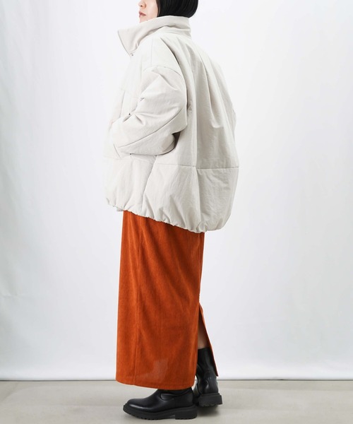 LUCA/LADY LUCK LUCA(ルカ/レディラックルカ)の「LC/LLL ナイロンワッシャーボリューム中綿ブルゾン(ブルゾン・レディース・ブラック/カーキ/ライトグレー・FREE)」の13枚目の写真