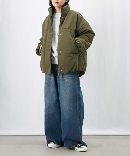 LUCA/LADY LUCK LUCA(ルカ/レディラックルカ)の「LC/LLL ナイロンワッシャーボリューム中綿ブルゾン(ブルゾン・レディース・ブラック/カーキ/ライトグレー・FREE)」の21枚目の写真